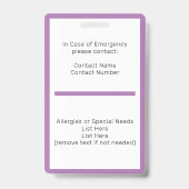 Homeschool Student ID Badge (Achterkant)