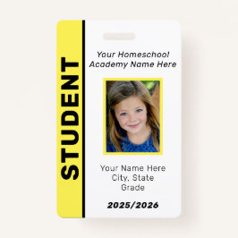 Homeschool Student ID Badge