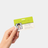 Homeschool Student ID Badge | Doodles Green (Handheld)