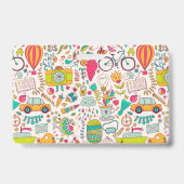 Homeschool Student ID-badge | Doodles Oranje Badge (Achterkant)
