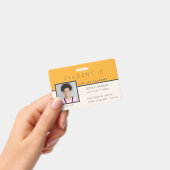 Homeschool Student ID-badge | Doodles Oranje Badge (Handheld)