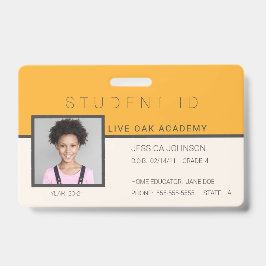 Homeschool Student ID-badge | Doodles Oranje Badge