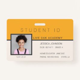 Homeschool Student ID Badge | Doodles Sinaasappel
