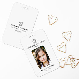 Homeschool Student ID Badge | Minimalistisch wit