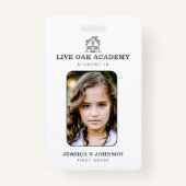 Homeschool Student ID Badge | Minimalistisch wit (Voorkant)