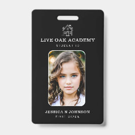 Homeschool Student ID Badge | Minimalistisch zwart