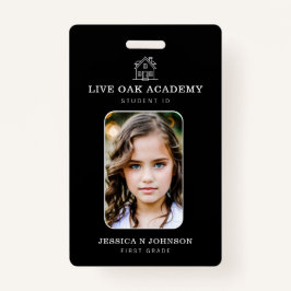 Homeschool Student ID Badge | Minimalistisch zwart