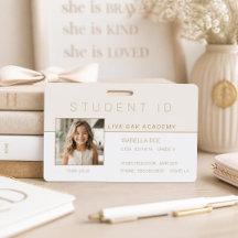 Homeschool Student ID Badge | Modern Goud