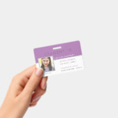 Homeschool Student ID Badge | Modern Paars (Handheld)