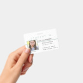 Homeschool Student ID Badge | Moderne grijs (Handheld)