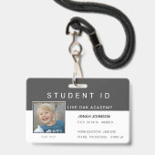 Homeschool Student ID Badge | papieren vliegtuigen (Voorzijde met lanyard)