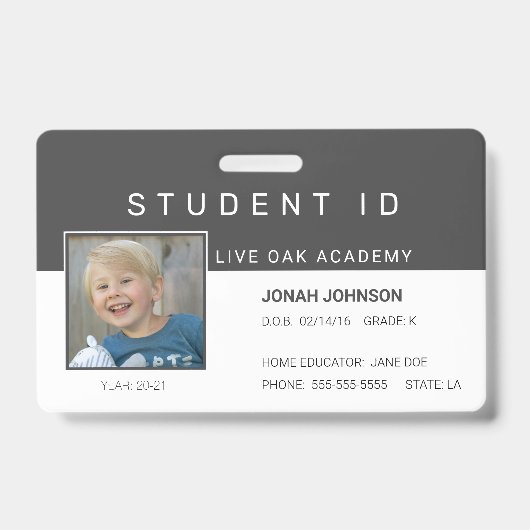 Homeschool Student ID Badge | papieren vliegtuigen (Voorzijde)