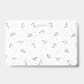 Homeschool Student ID Badge | papieren vliegtuigen (Achterkant)