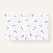 Homeschool Student ID Badge | papieren vliegtuigen (Achterkant)