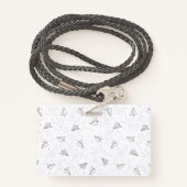 Homeschool Student ID Badge | papieren vliegtuigen (Achterkant met draagriem)