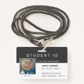 Homeschool Student ID Badge | papieren vliegtuigen (Voorkant met draagriem)