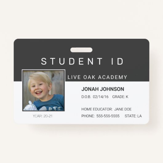 Homeschool Student ID Badge | papieren vliegtuigen (Voorkant)