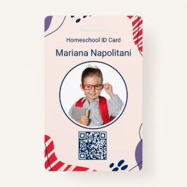 Homeschool Student ID Badge | Rood & Blauw Biologi