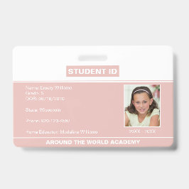 Homeschool Student ID Badge Roze Goud