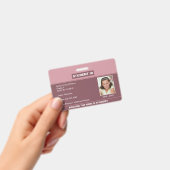 Homeschool Student ID Blush Roze Badge (Handheld)