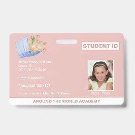 Homeschool Student ID-boekontwerp Badge