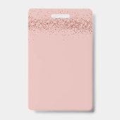 Homeschool Student ID Roze Goud Glitter Badge (Achterkant)