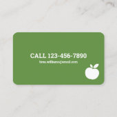 Homeschool Substitute leraar-aannemer Visitekaartje (Achterkant)