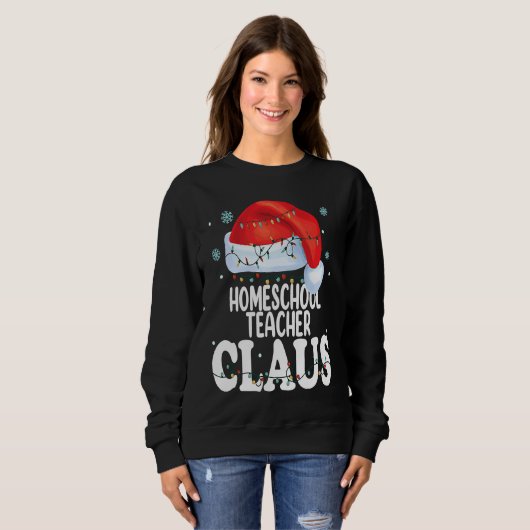 Homeschool Teacher Claus Christmas  Matching Costu Trui (Voorkant volledig)
