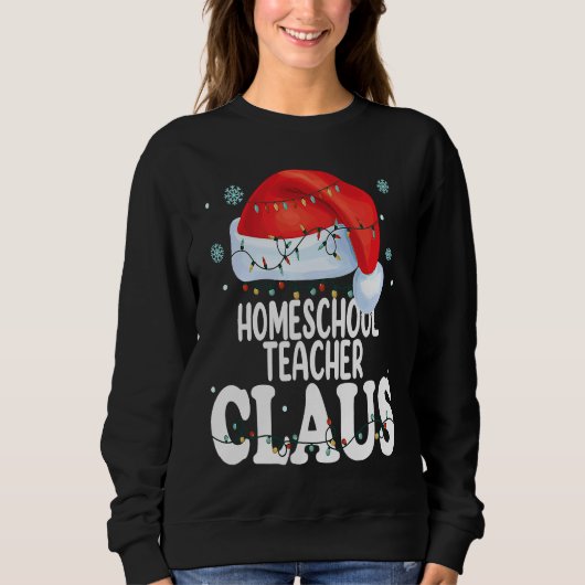 Homeschool Teacher Claus Christmas  Matching Costu Trui (Voorkant)
