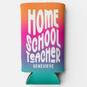 Homeschool Teacher Colorful Ombre Seltzer Blikjeskoeler (Voorkant)