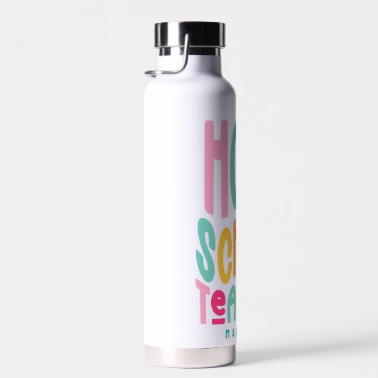 Homeschool Teacher Colorful Text Waterfles (Rechts)