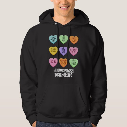 Homeschool Teacher Valentines Day Conversation Hea Hoodie (Voorkant)