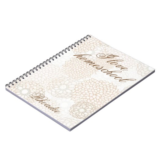 Homeschool-themafolafdruk Notitieboek (Linkerzijde)