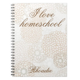 Homeschool-themafolafdruk Notitieboek