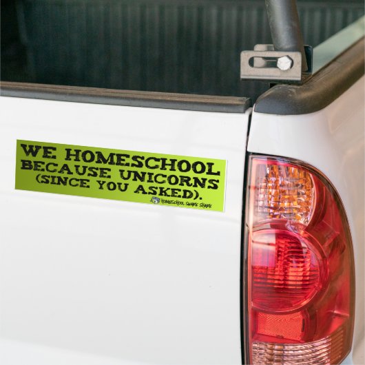 Homeschool Unicorns Bumpersticker (Op Truck)