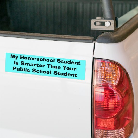 Homeschool vs Openbare School Bumpersticker (Op Truck)