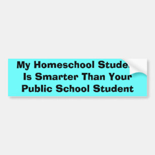 Homeschool vs Openbare School Bumpersticker