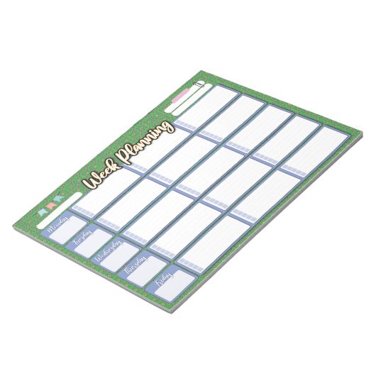 HOMESCHOOL WEEKLY PLANNER 3 kolompad Notitieblok (Schuin)