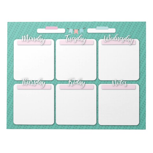 HOMESCHOOL WEEKLY PLANNER-BEELDSCHERM NOTITIEBLOK (Voorkant)