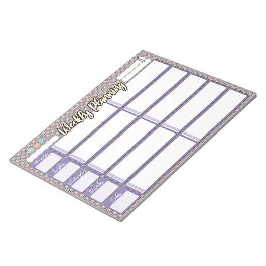 HOMESCHOOL WEEKLY PLANNER TWEE CATEGORIEËNnotepad Notitieblok (Schuin)