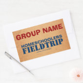 Homeschooler Field Trip Rechthoekige Sticker (Envelop)