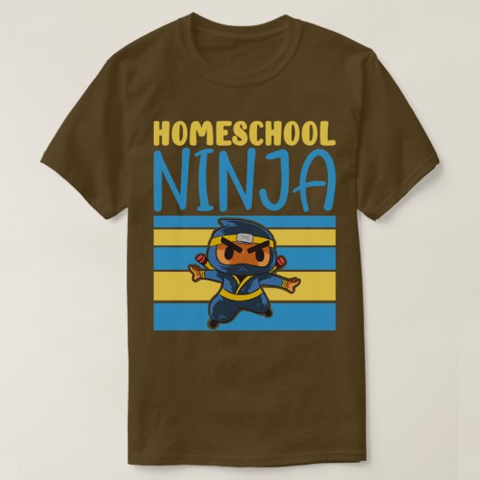 Homeschooler Ninja Learning Homescholing T-shirt (Design voorkant)