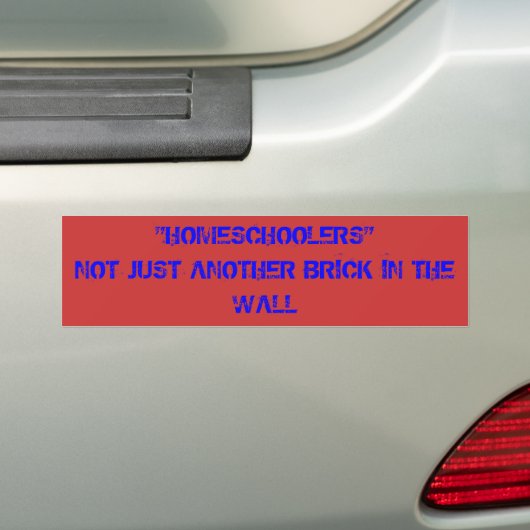 "HOMESCHOOLERS"NIET ALLEEN EEN ANDERE BRUG IN DE W BUMPERSTICKER (Op auto)