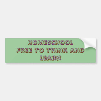 HOMESCHOOLFree om na te denken en te leren, HOMESC Bumpersticker