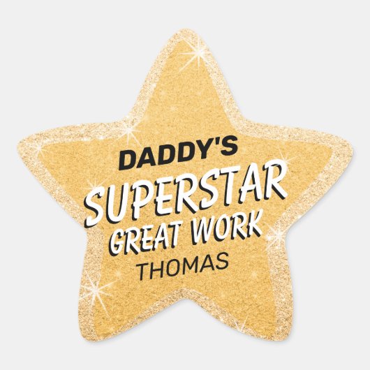 Homeschooling Fun Kinder Gold Ster Sticker (Voorkant)