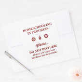 HOMESCHOOLING IN DE VOORUITGANG! VIERKANTE STICKER (Envelop)
