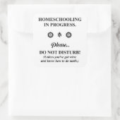 HOMESCHOOLING IN DE VOORUITGANG! VIERKANTE STICKER (Tas)
