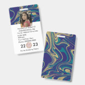 Homeschooling School ID Abstract Foto Badge (Voor- en achterkant)