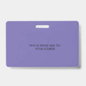 Homeschooling School ID Paarse Badge (Achterkant)