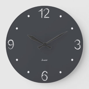 HomeSchooling Study Room Muur Chalkboard Zwart Grote Klok